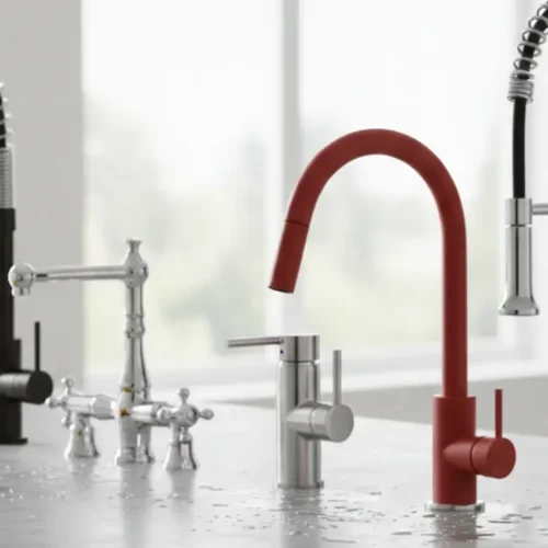 As 5 Melhores Torneiras Gourmet por Menos de R$ 500 em uma Bancada de Mármore